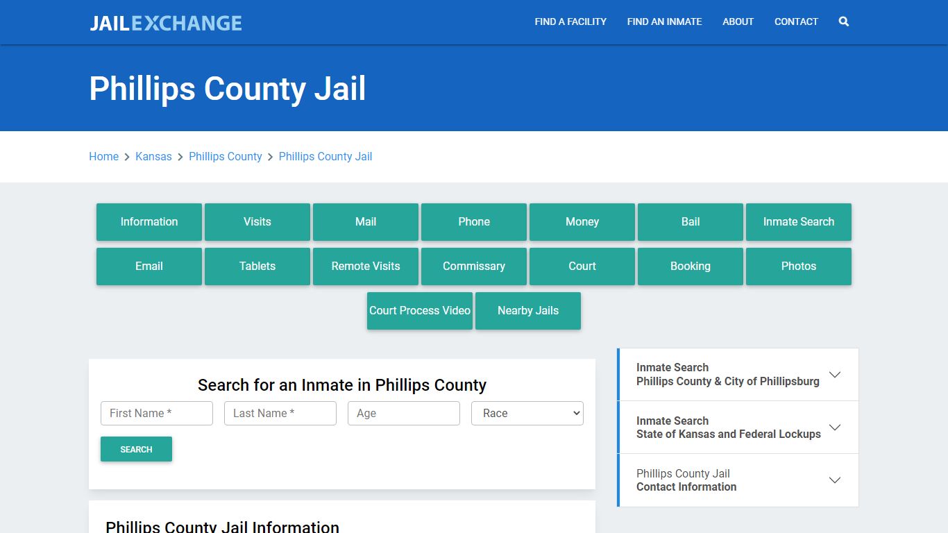 Phillips County Jail Roster Lookup, KS, Inmate Search